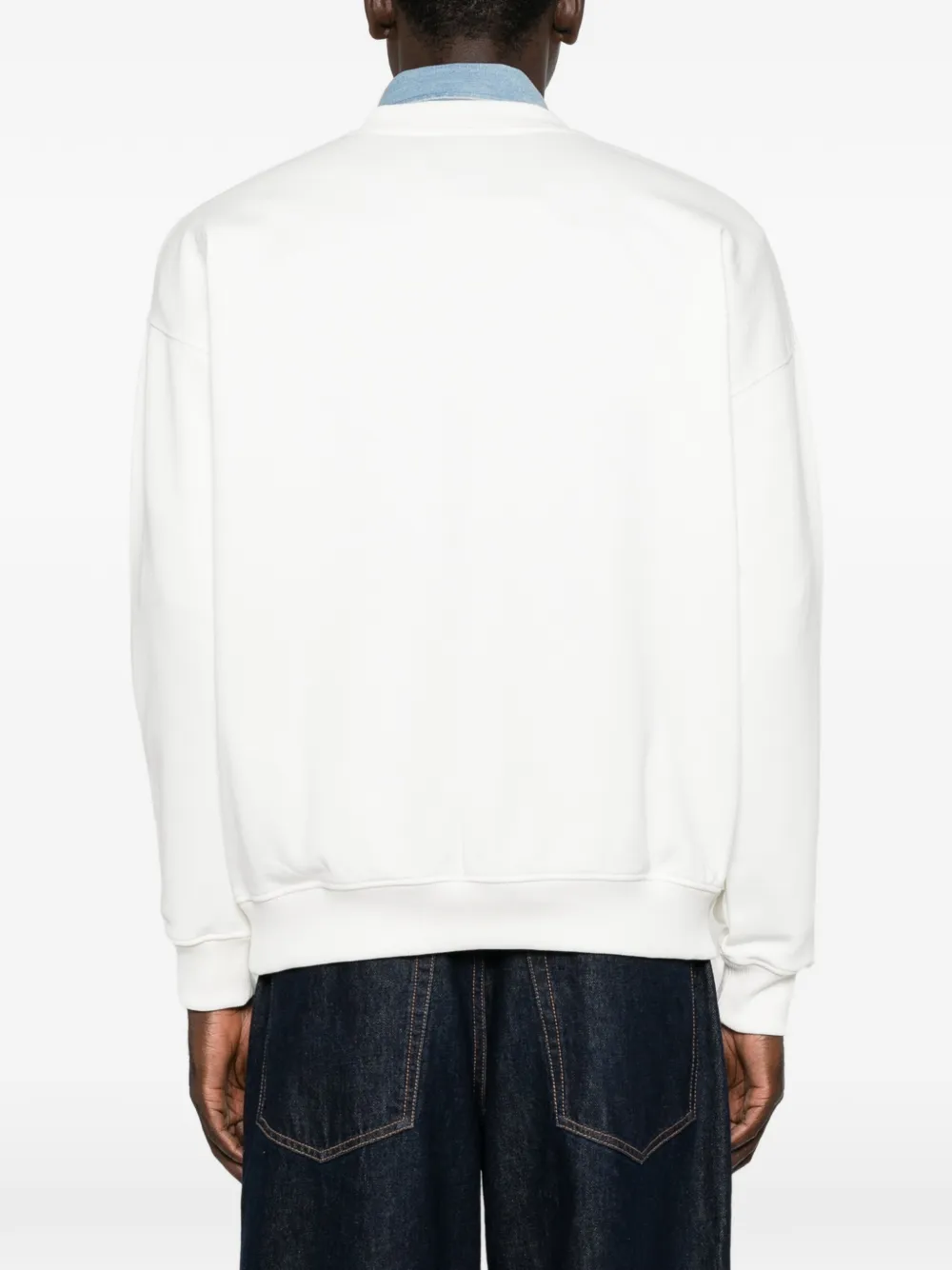 Drôle De Monsieur Sweater met logoprint Beige