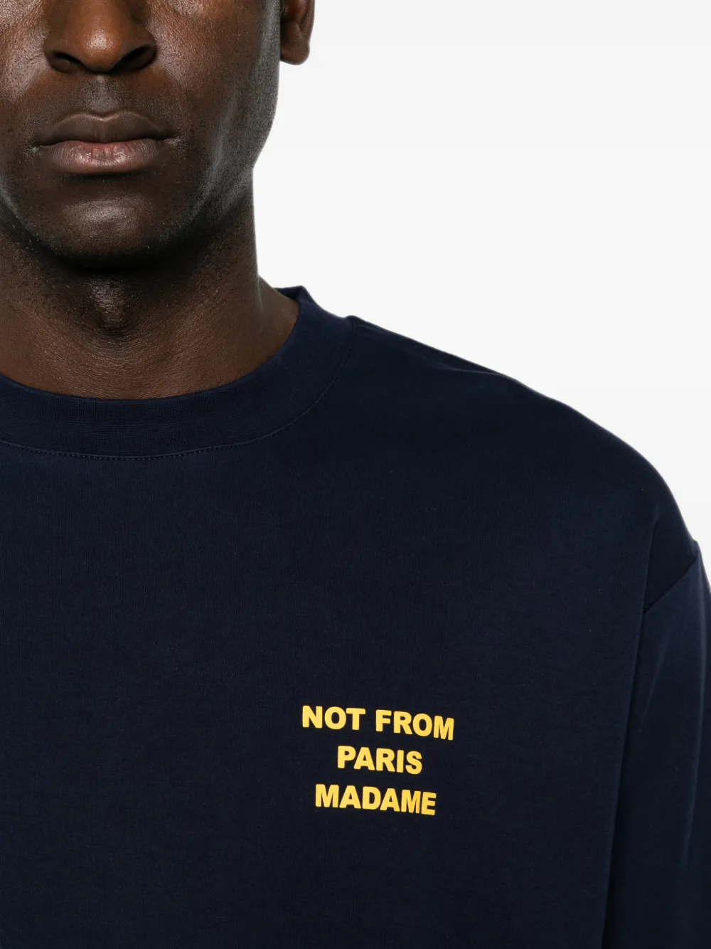 Drôle De Monsieur T-shirt met tekst Blauw