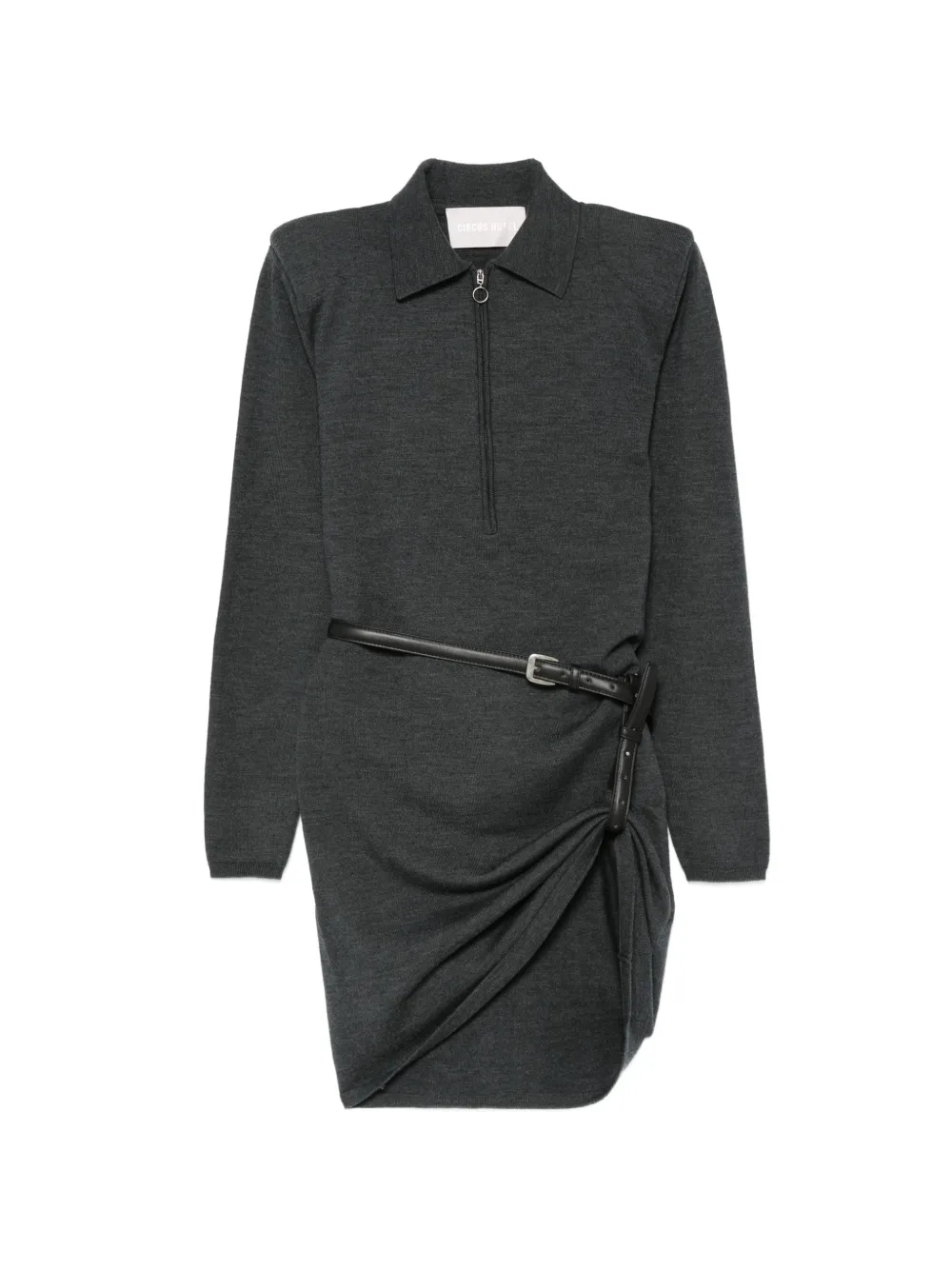 Circus Hotel belted half-zip dress