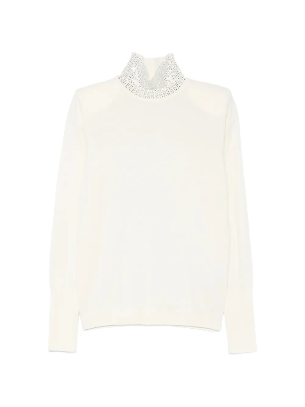 Circus Hotel crystal-embellished padded-shoulder sweater