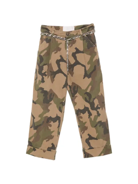 Circus Hotel camouflage-print chain-link jeans