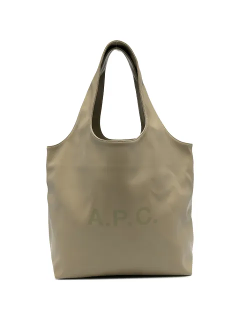 A.P.C. logo-print leather tote bag