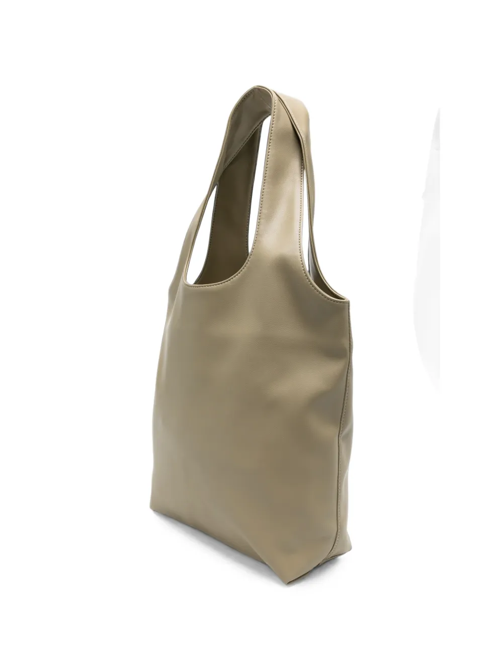 A.P.C. Leren shopper met logoprint Beige