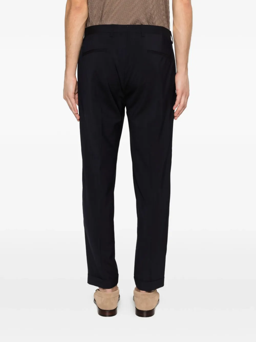 Briglia 1949 Geplooide broek met omgeslagen pijpen Blauw