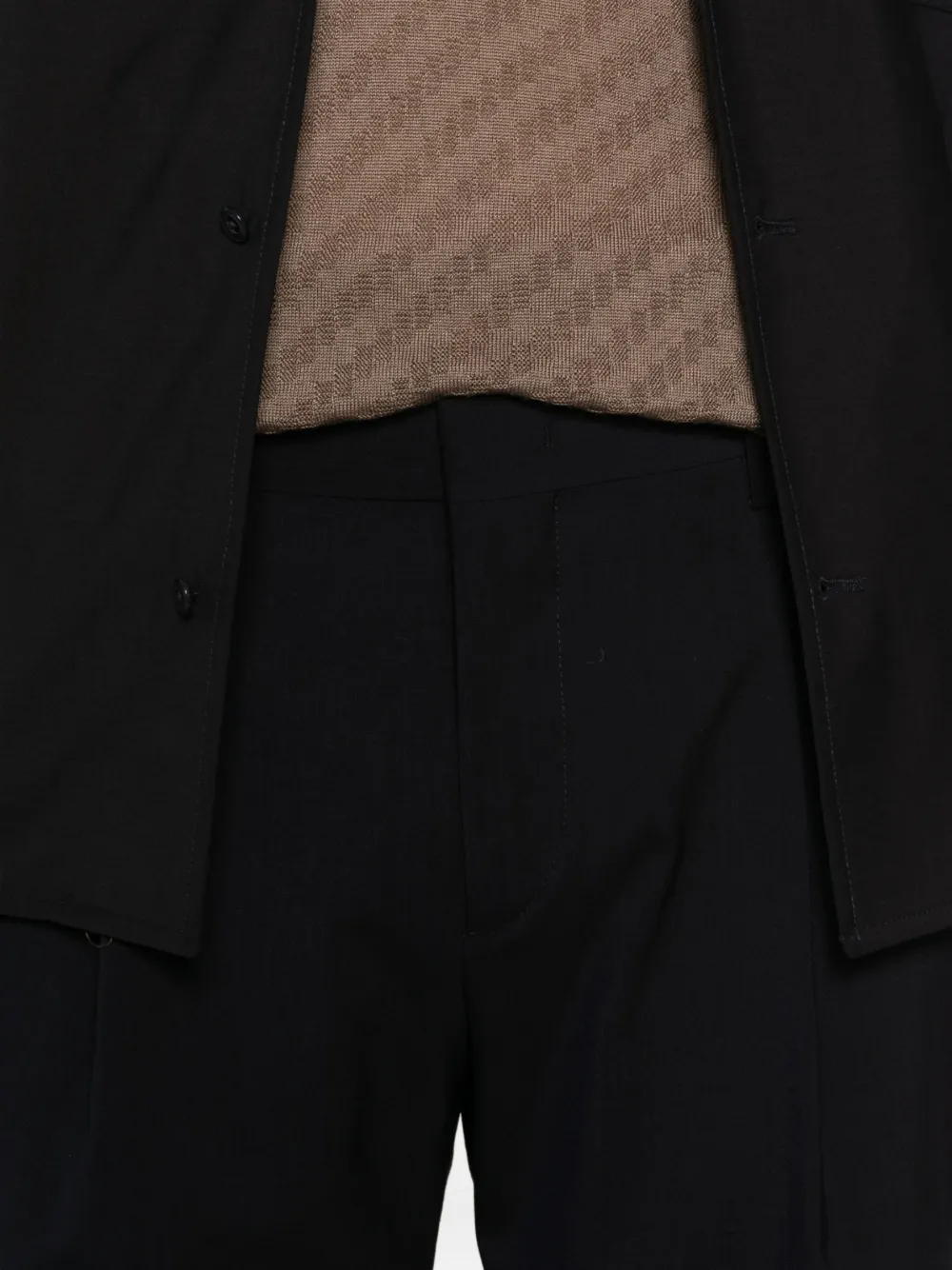 Briglia 1949 Geplooide broek met omgeslagen pijpen Blauw