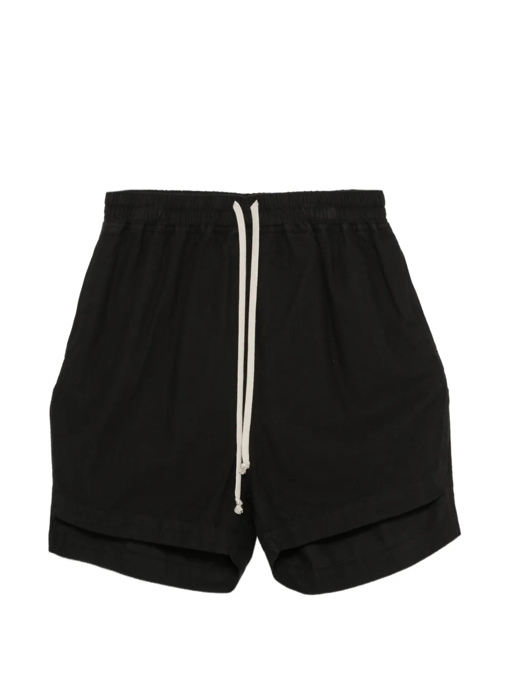 Rick Owens DRKSHDW drawstring layered-hem shorts - Nero