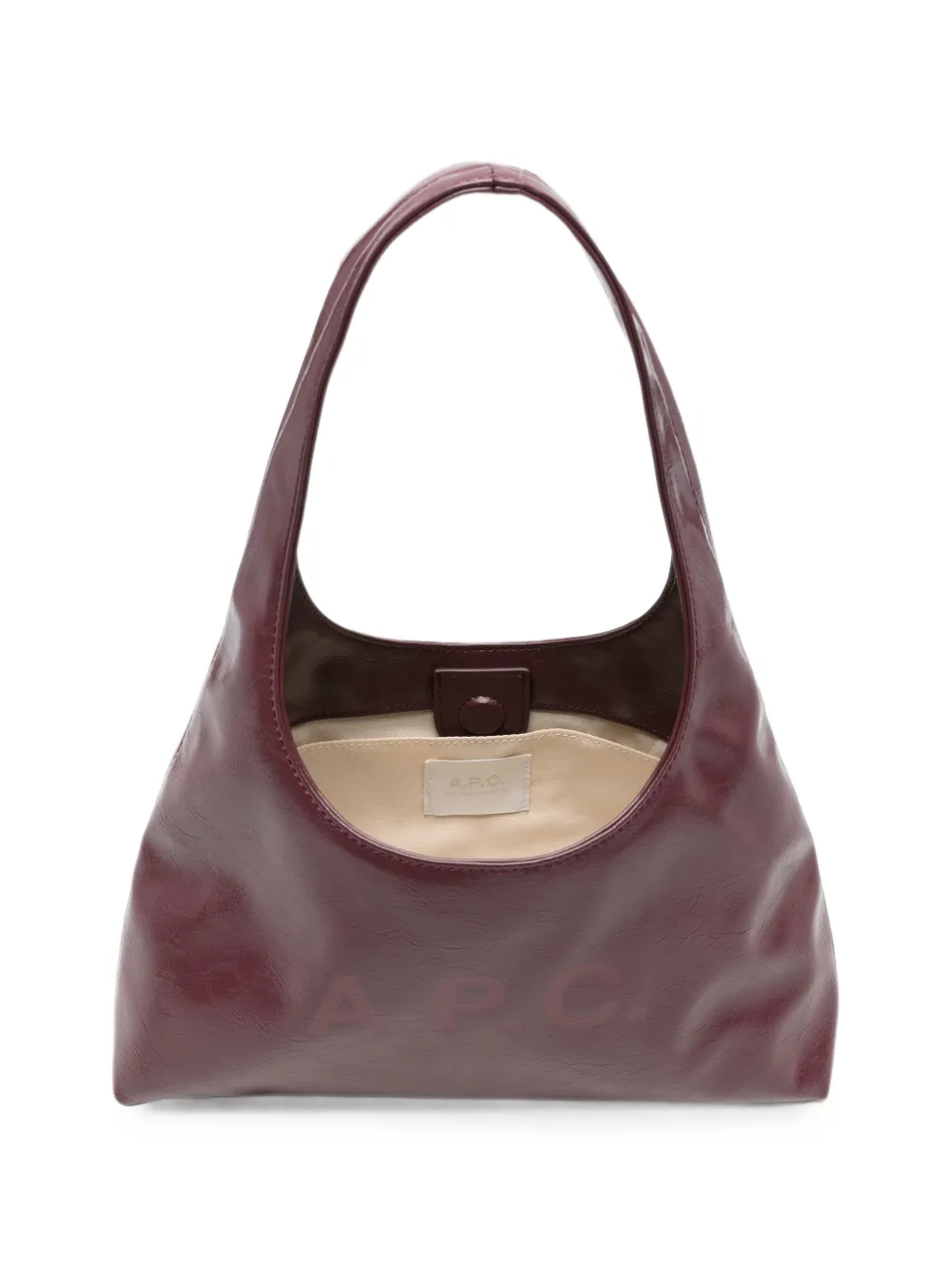 A.P.C. Shopper met lakafwerking en logo-print Paars
