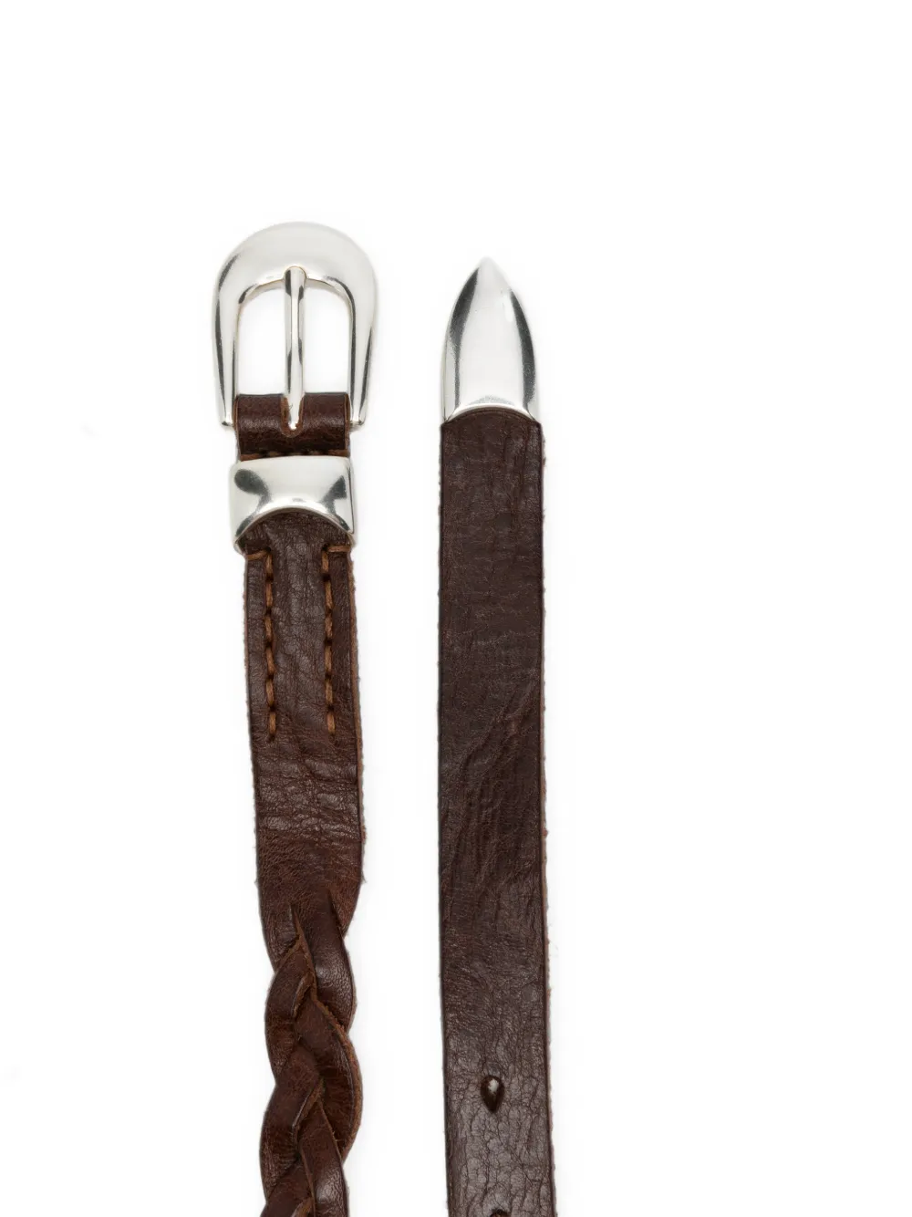 OUR LEGACY braided leather belt Bruin
