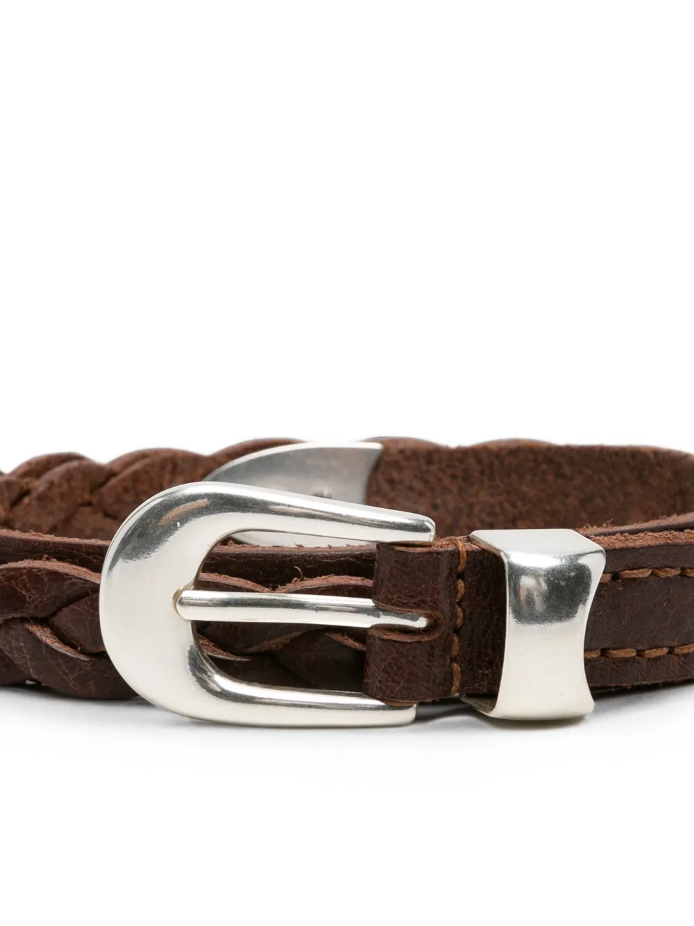 OUR LEGACY braided leather belt Bruin