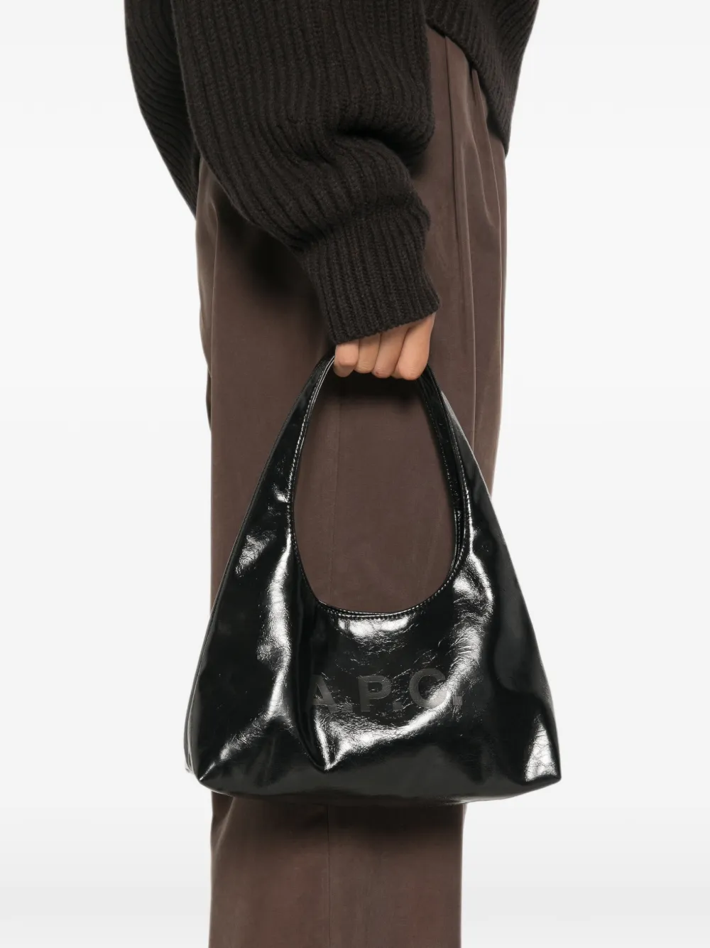 A.P.C. Baby Ninon schoudertas met logoprint Zwart