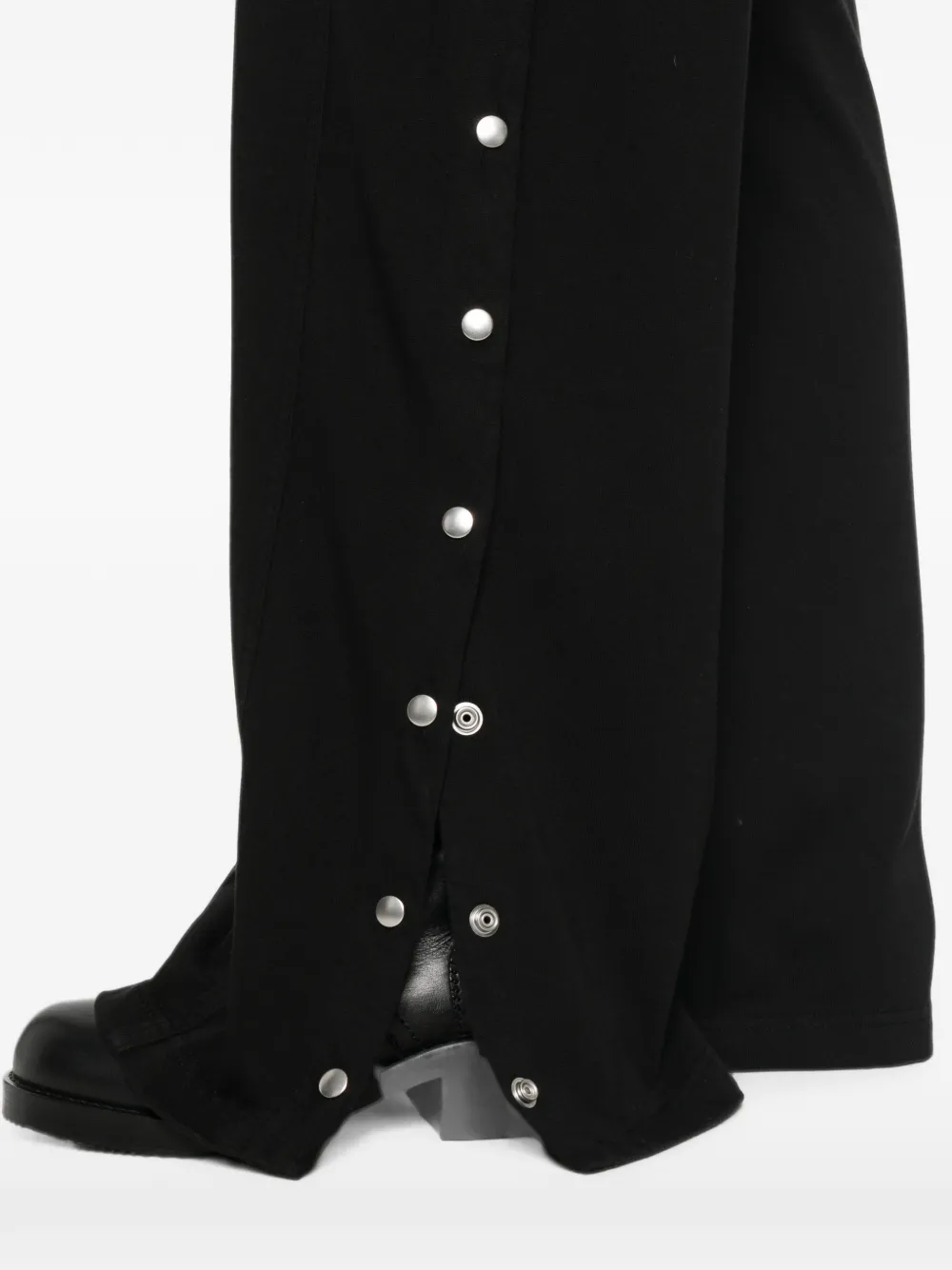 Rick Owens DRKSHDW Pusher broek met drukknoop en wijde pijpen Zwart