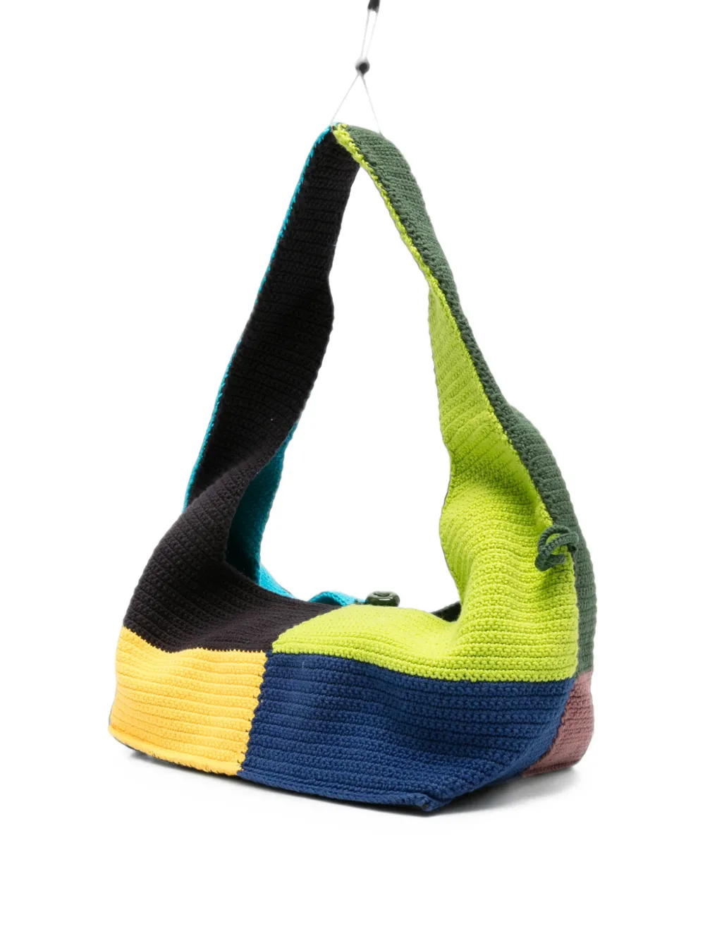 Vivienne Westwood crochet-knit logo-embroidered shoulder bag Veelkleurig