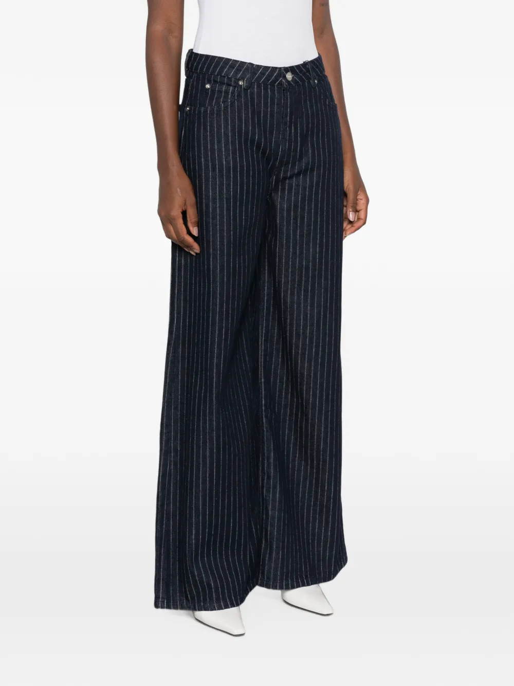 HOMAGE Jeans met wijde pijpen Blauw