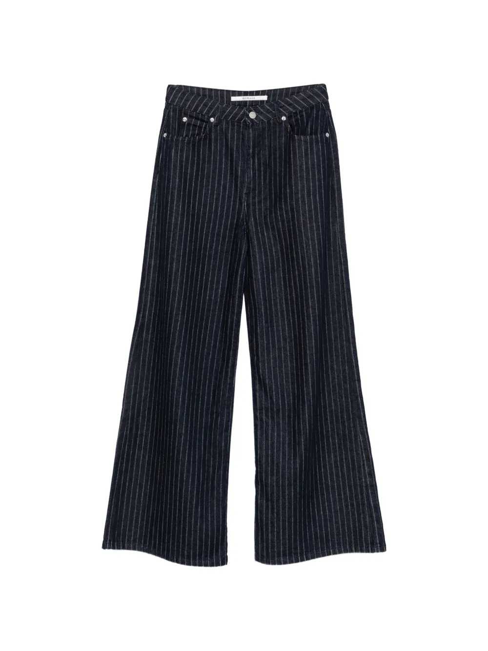 HOMAGE pinstripe-pattern wide-leg jeans - Blu