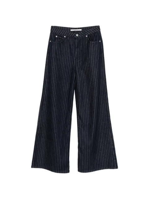 HOMAGE pinstripe-pattern wide-leg jeans