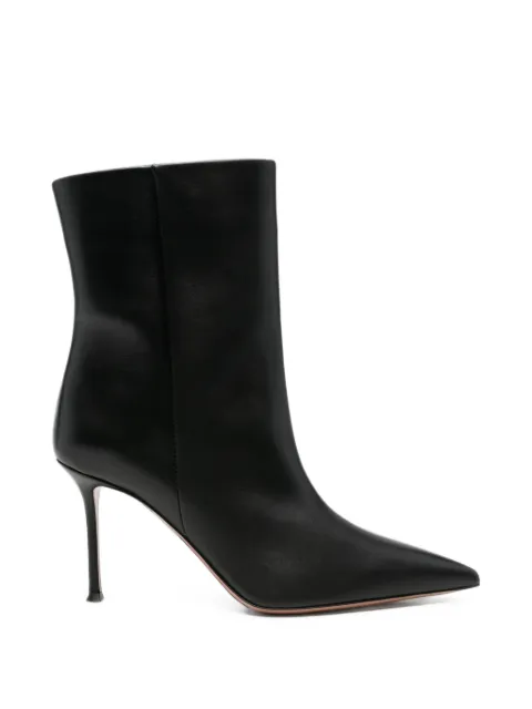 Aquazzura 포인티드 토 스틸레토 힐 앵클 부츠
