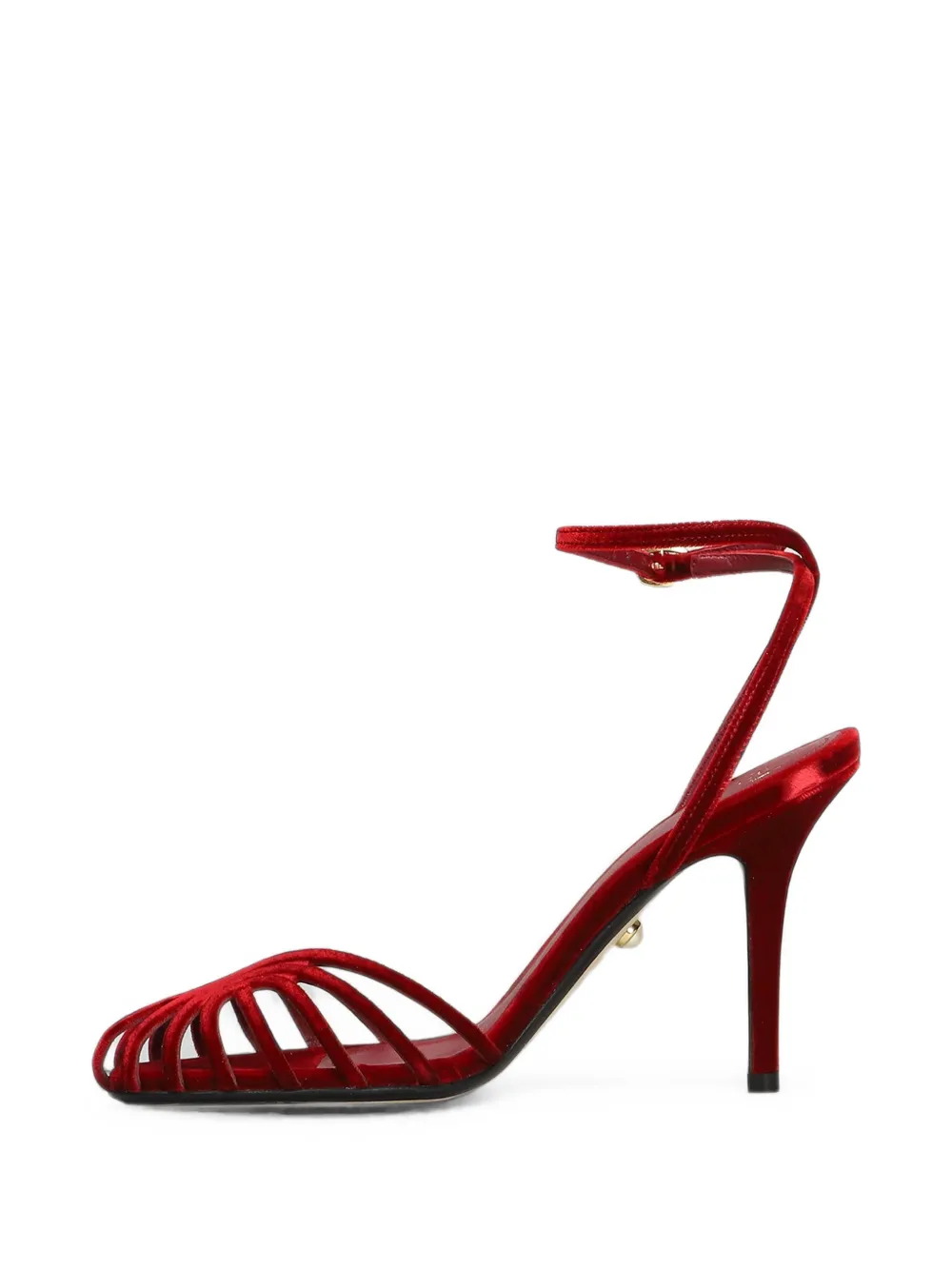 Alevì velvet cage sandals Rood