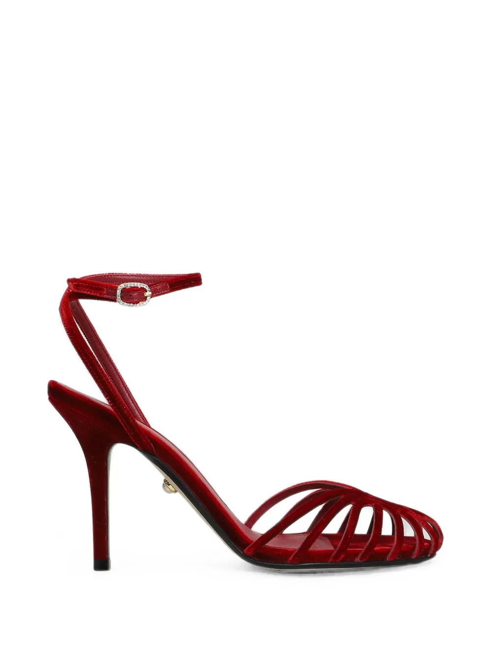 Alevì velvet cage sandals Rood