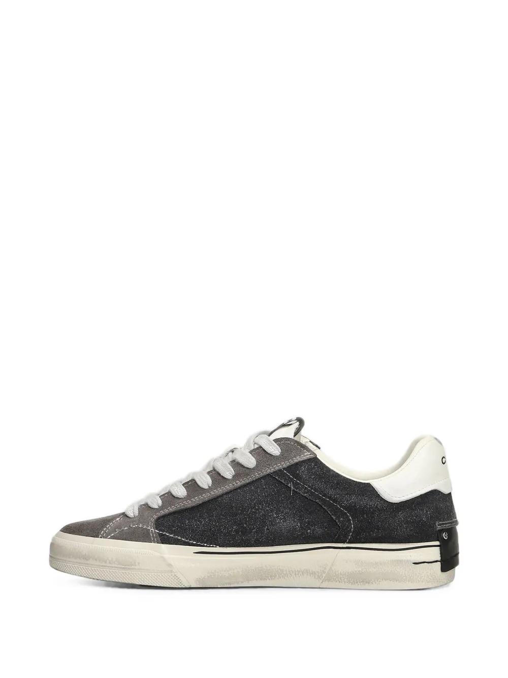 Crime London Deconstructed distressed-effect panelled sneakers Grijs