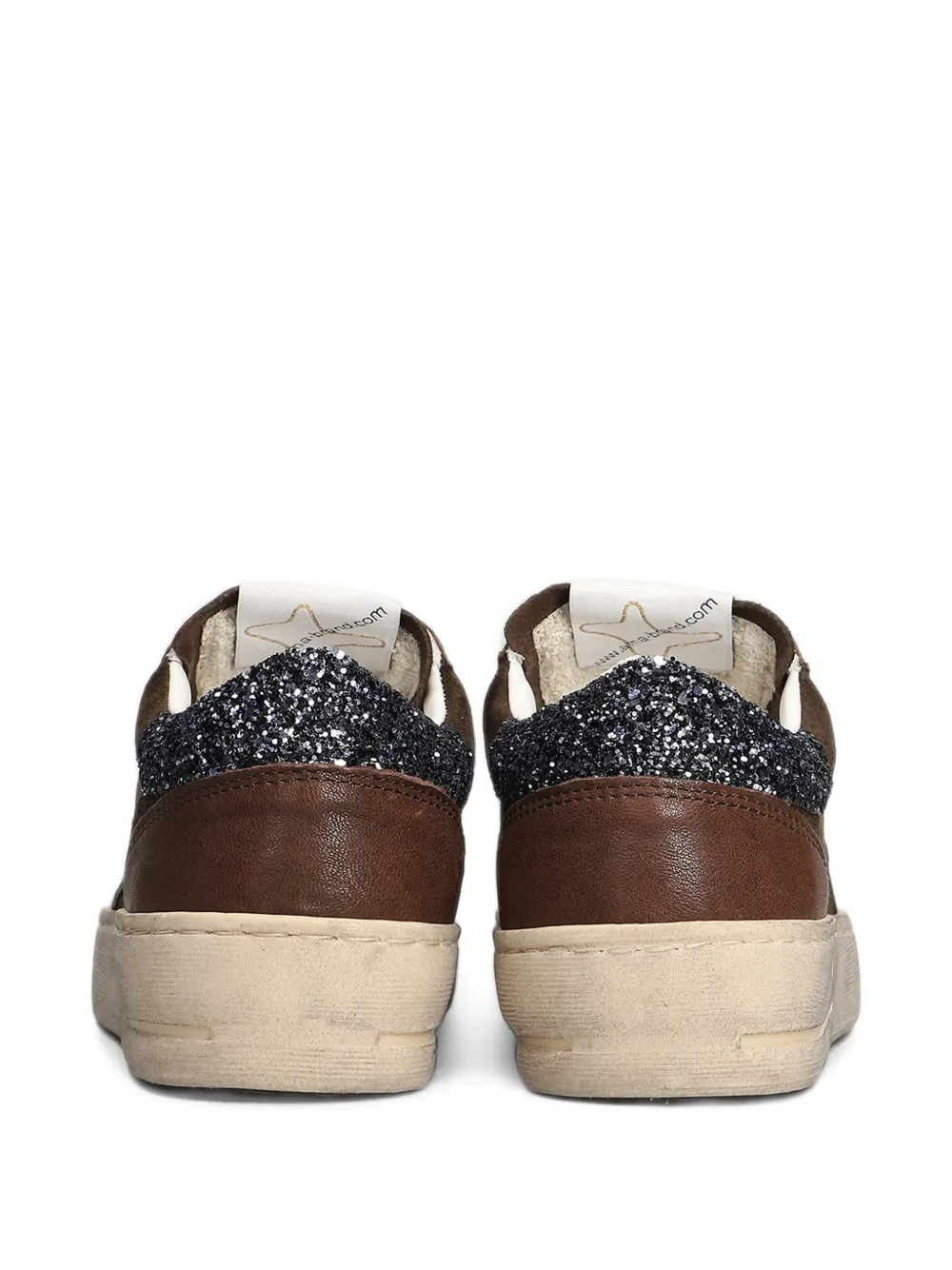 Ama Brand glitter-detail star-patch sneakers Bruin