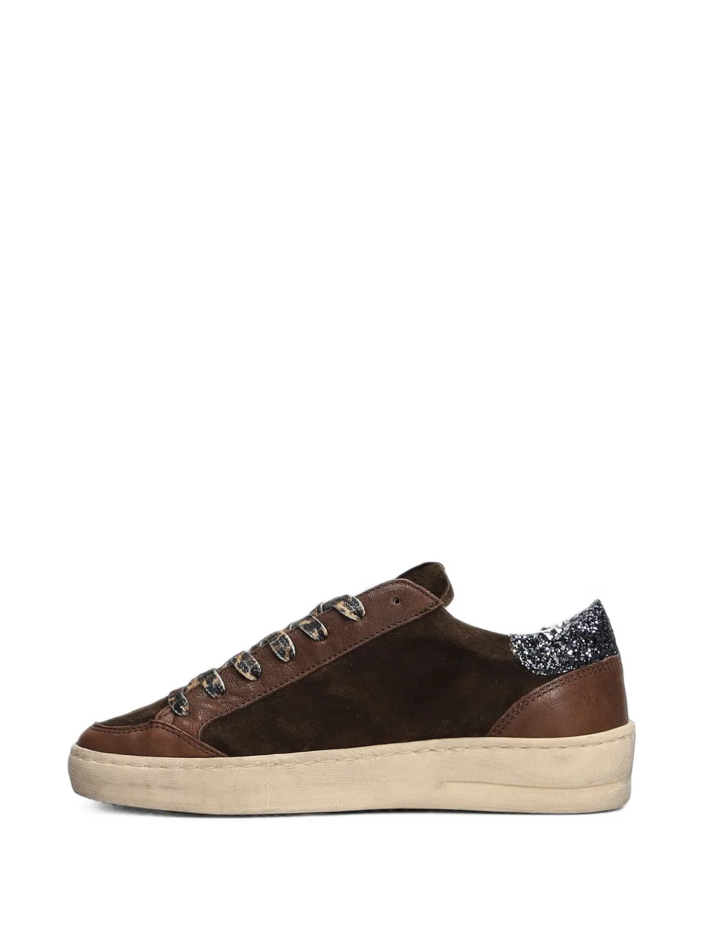 Ama Brand glitter-detail star-patch sneakers Bruin