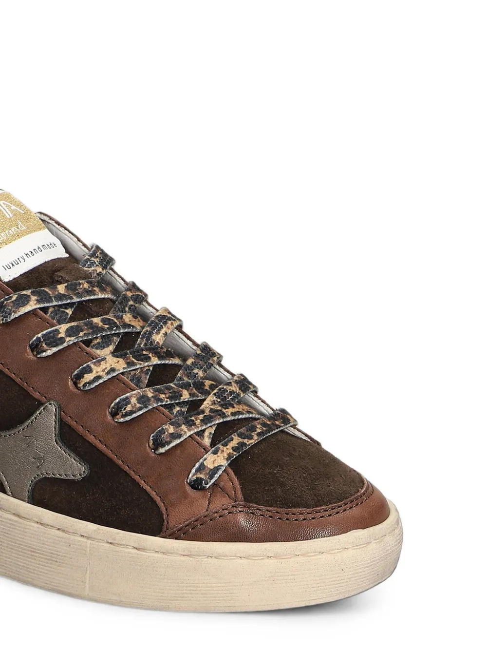 Ama Brand glitter-detail star-patch sneakers Bruin