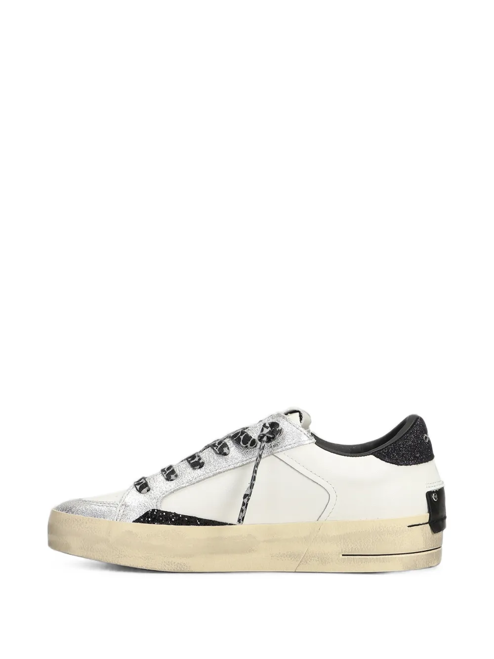 Crime London SK8 Deluxe glitter-effect sneakers Wit