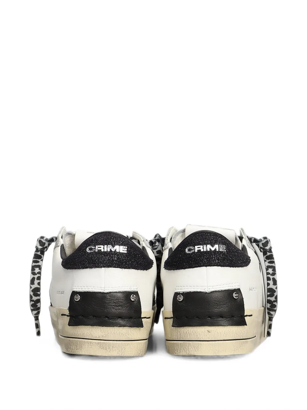 Crime London SK8 Deluxe glitter-effect sneakers Wit