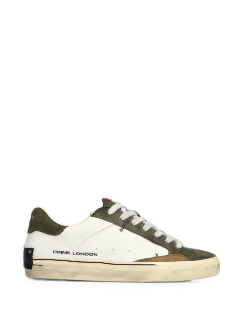 Crime London Deconstructed distressed-effect panelled sneakers