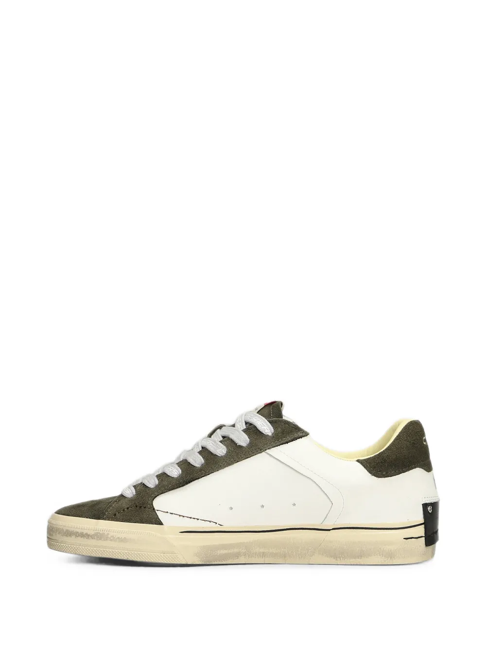 Crime London Deconstructed distressed-effect panelled sneakers Wit