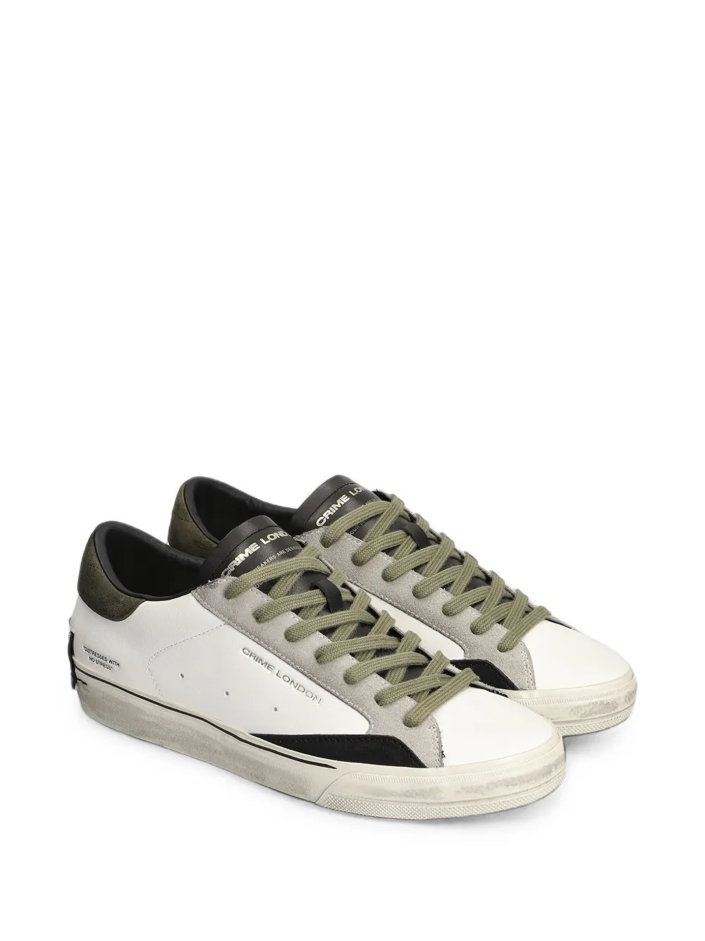 Crime London Distressed 2.0 panelled sneakers Wit