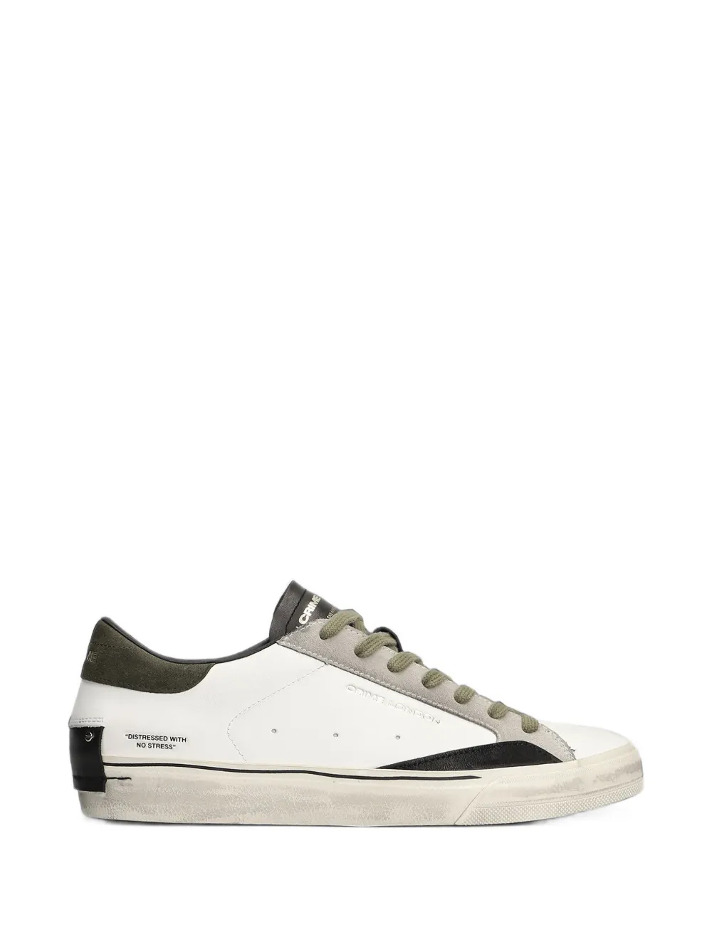 Crime London Distressed 2.0 panelled sneakers - Bianco