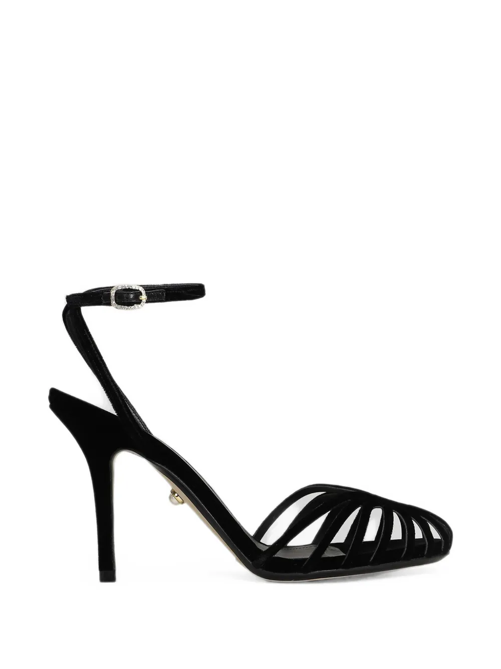 Alevì Blake cage-strap stiletto sandals Zwart