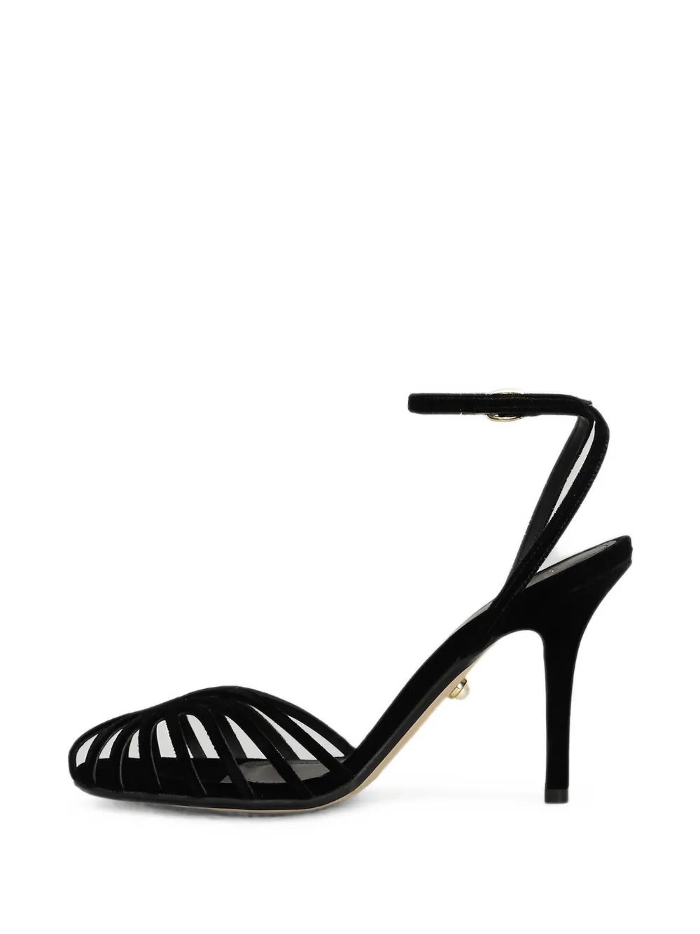 Alevì Blake cage-strap stiletto sandals Zwart