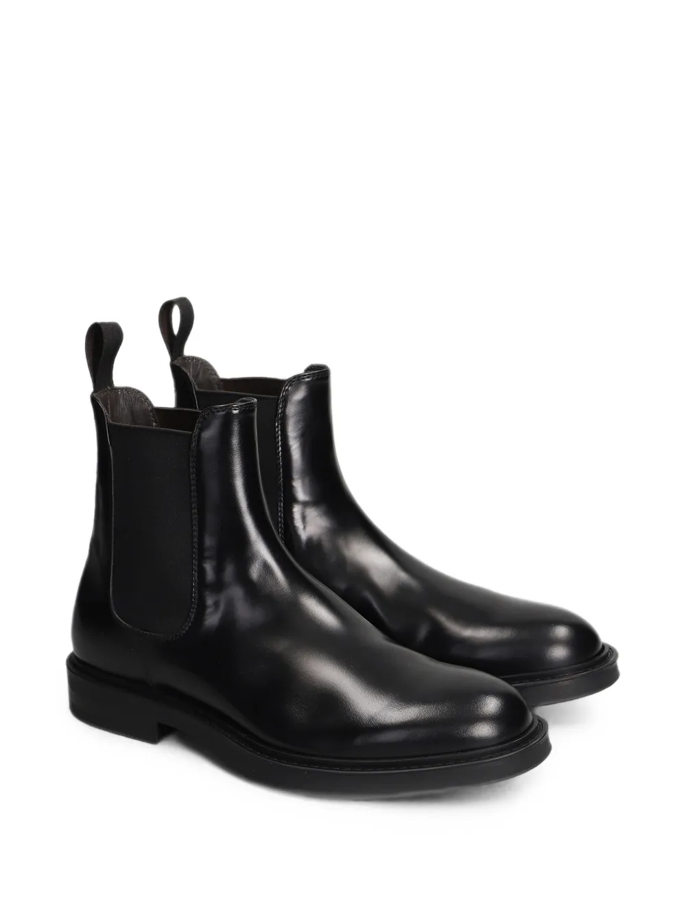 Green George chelsea leather boots Zwart