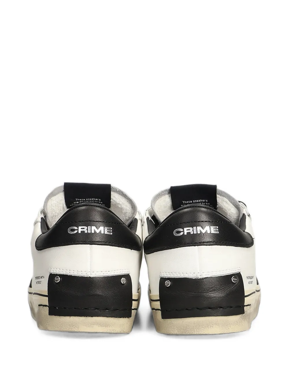 Crime London Distressed 2.0 leather sneakers Wit