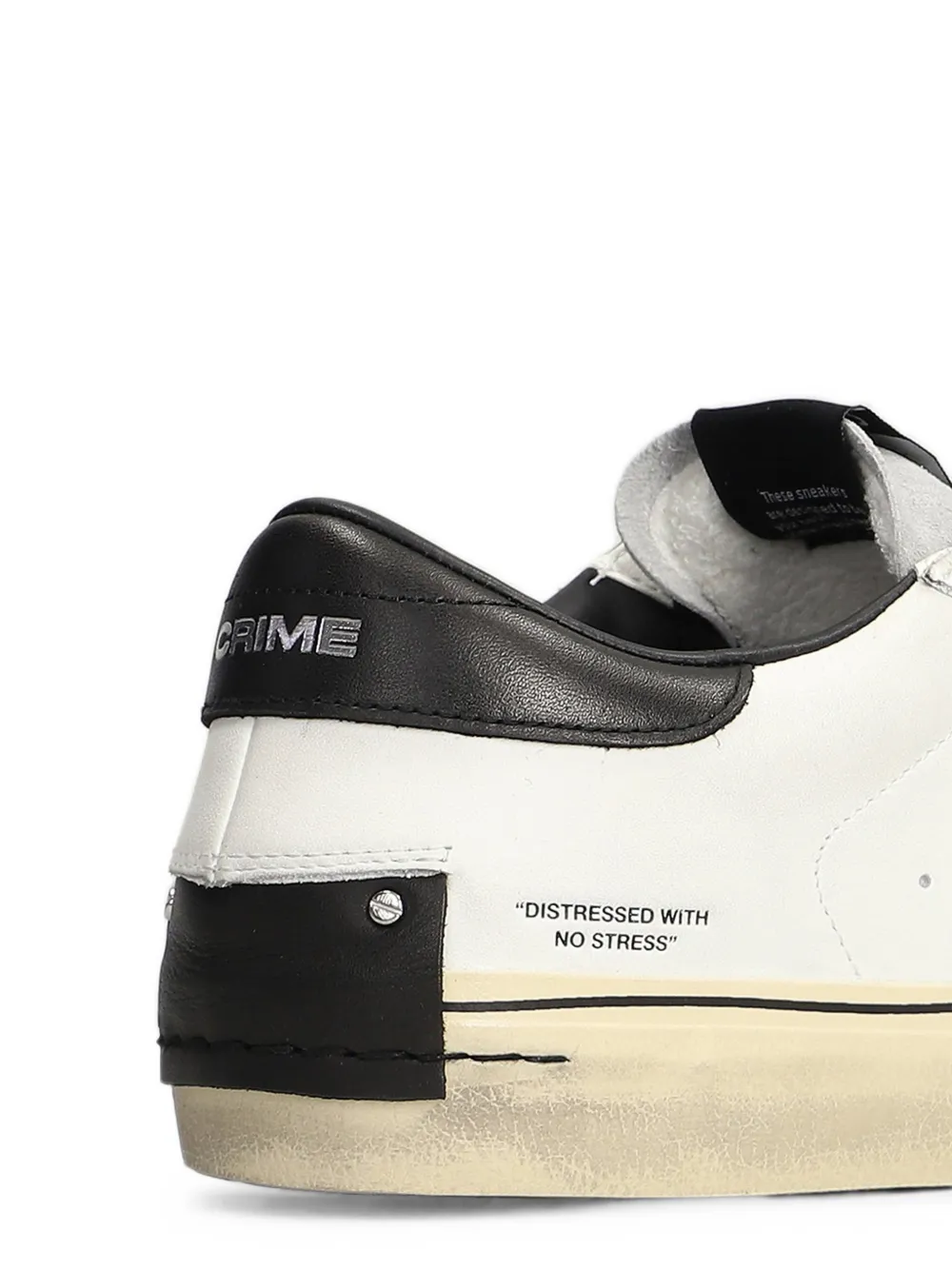 Crime London Distressed 2.0 leather sneakers Wit