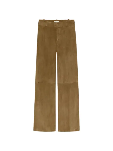 Arma Marina suede wide-leg trousers