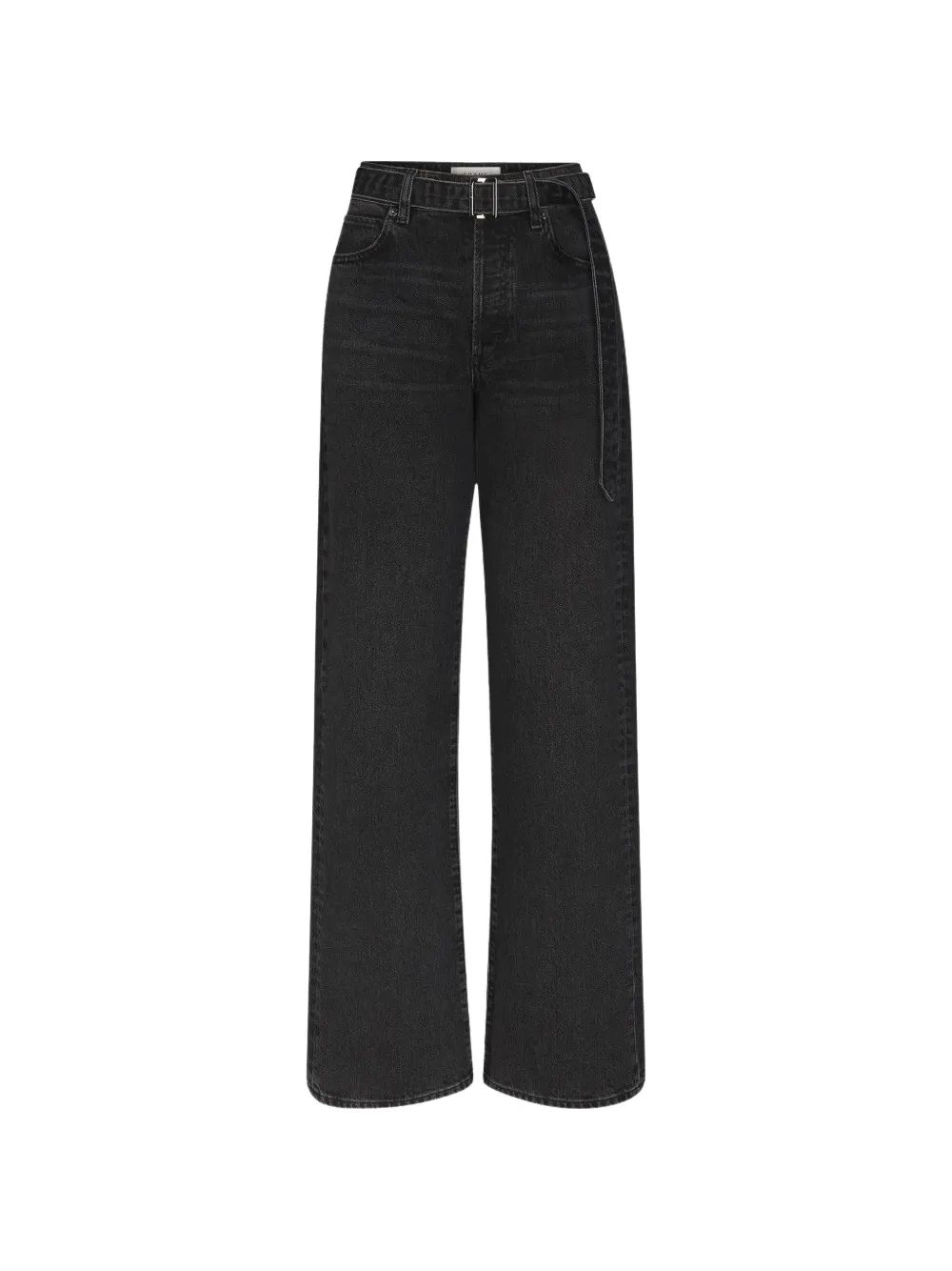 FRAME belted wide-leg jeans - Nero