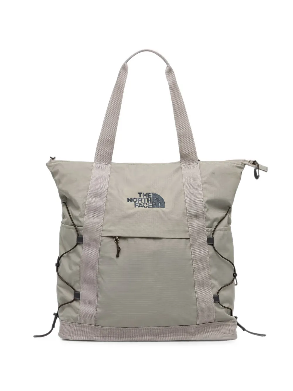 The North Face logo-embroidered tote bag - Grigio