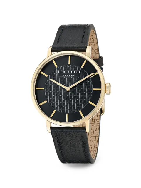 Ted Baker woven-texture dial 41mm watch