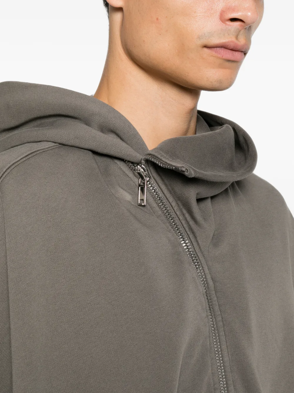 Rick Owens Mountain Hun oversized hoodie met rits Grijs
