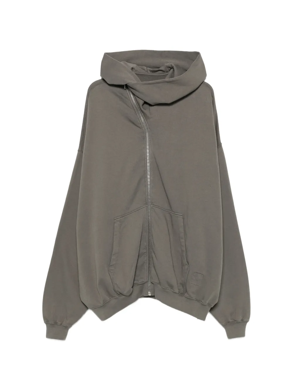 Rick Owens Mountain Hun oversized zip-up hoodie - Grigio