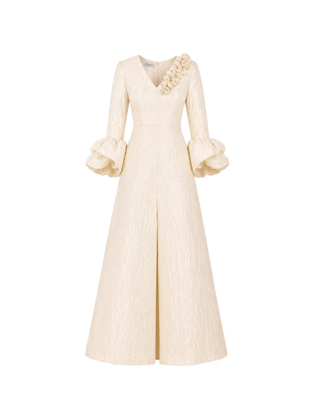 Baruni Fayha floral-embellished A-line maxi gown dress
