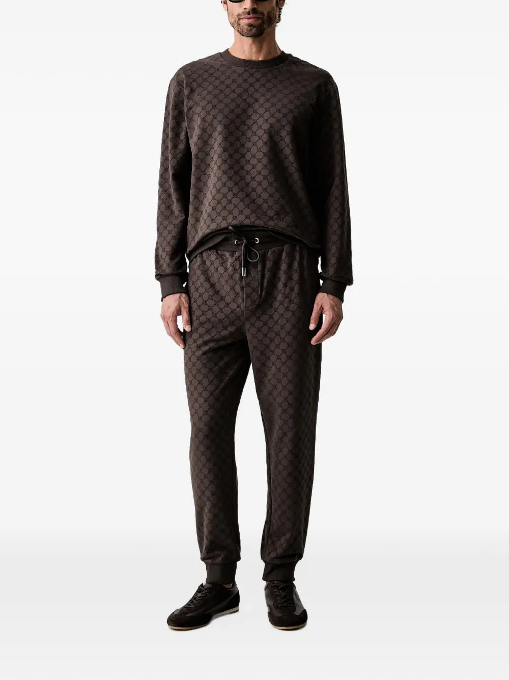 Joop! logo-pattern track pants Bruin