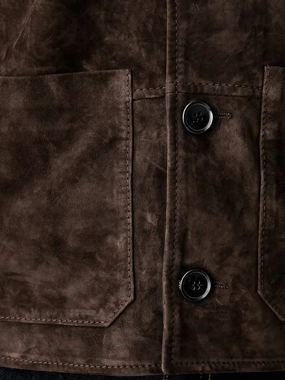 Joop! Suède shirtjack Bruin