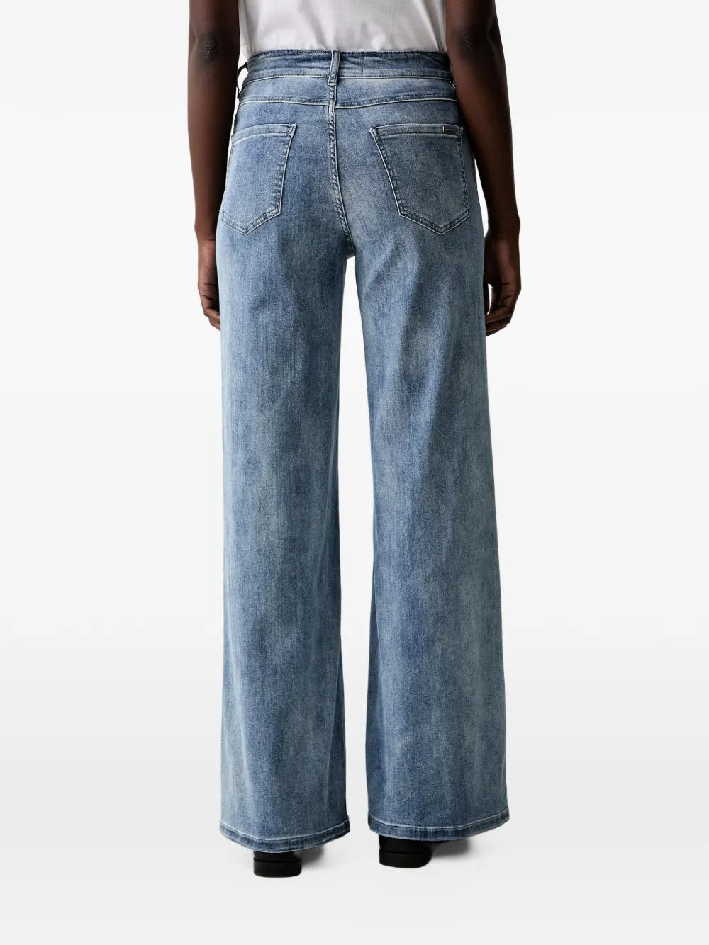 Joseph Ribkoff faded wide-leg jeans Blauw