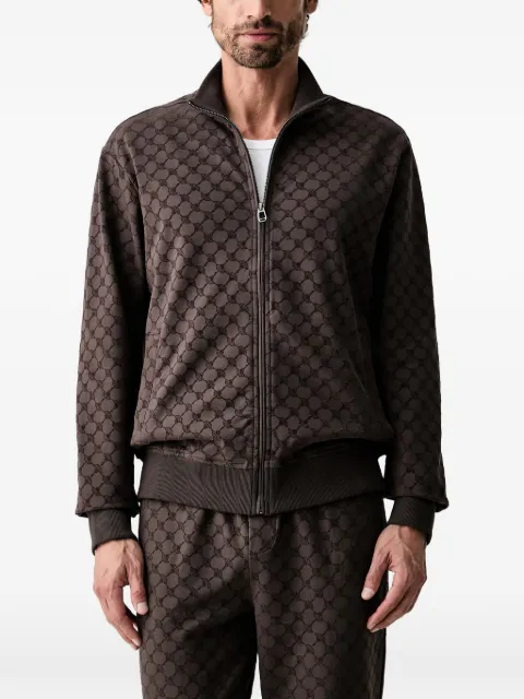 Joop! cornflower-pattern zip-up sweatershirt