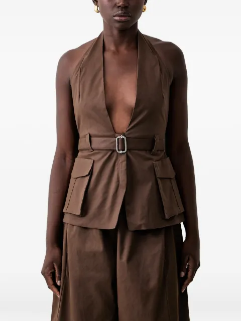 Haveone belted halterneck top
