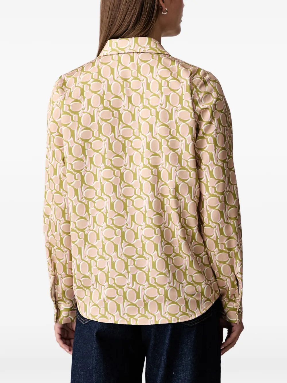 Joop! Blouse met logoprint Groen